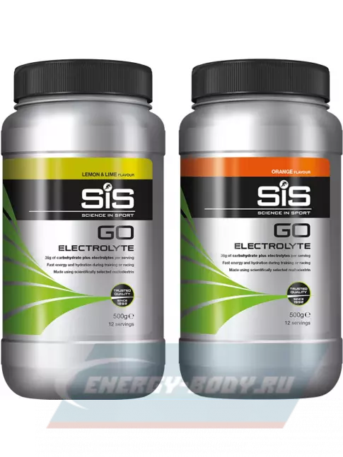  SCIENCE IN SPORT (SiS) GO Electrolyte Powder 2 x 500 г, Лимон-лайм, Апельсин