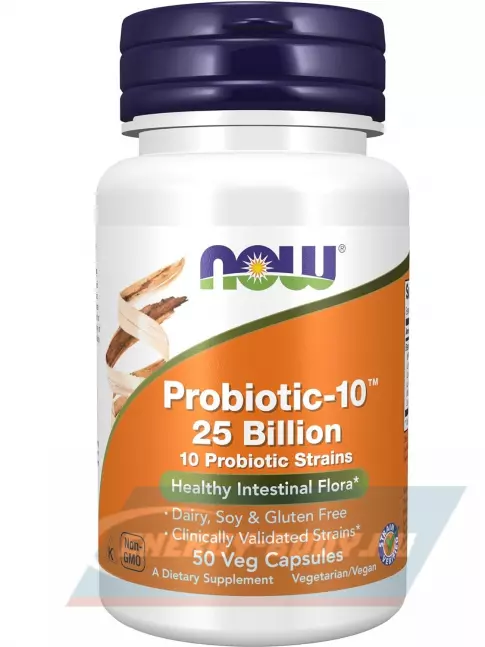  NOW Foods Probiotic-10 25 Billion 50 веган капсул