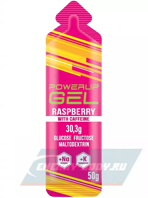 Энергетический гель Powerup GEL +Na +K +Caffeine саше 50 г, Малина