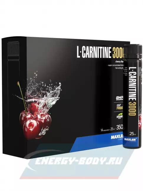 L-Карнитин MAXLER L-Carnitine 3000 mg 14 x 25 мл, Вишня