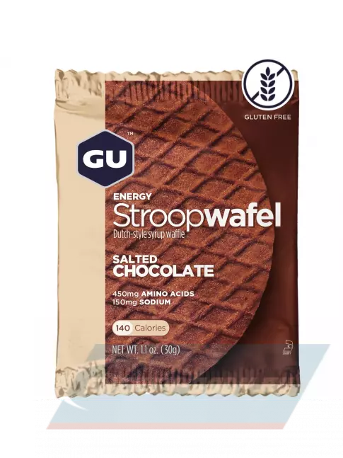 Батончик энергетический GU ENERGY GU ENERGY STROOPWAFEL(без глютен) 16 x 32 г, Соленый шоколад