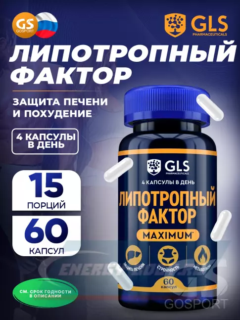  GLS pharmaceuticals Липотропный фактор maximum 60 капсул