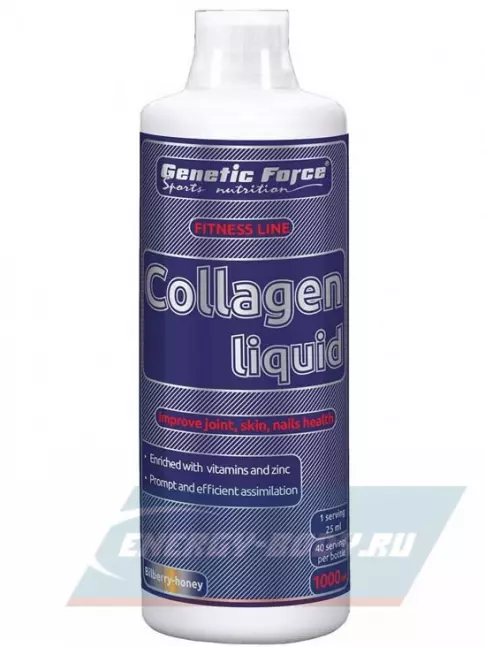 COLLAGEN GENETIC FORCE Collagen Liquid 1000 мл., Черника-мед COLLAGEN GENETIC FORCE Collagen Liquid 1000 мл., Черника-мед
