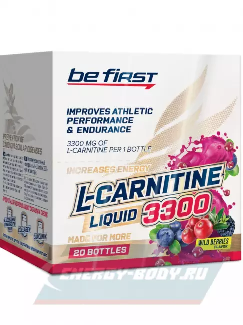 L-Карнитин Be First L-Carnitine Liquid 3300 mg 20 х 25 мл, Лесные ягоды