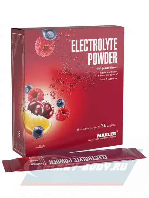  MAXLER Electrolyte Powder 15 х 6,8 г, Фруктовый пунш