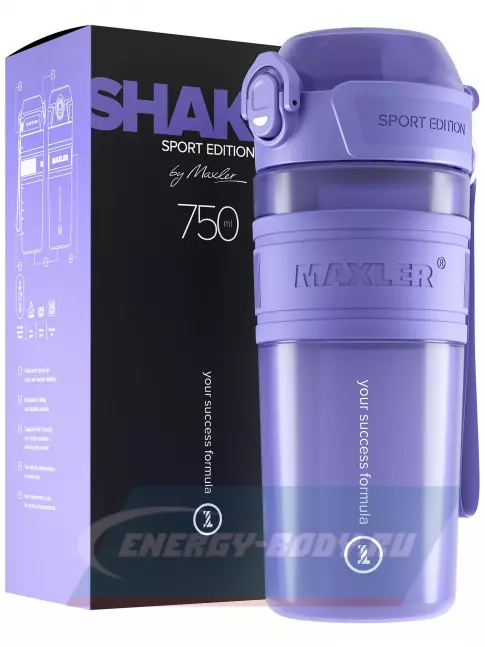  MAXLER Shaker Bottle Sport Edition 750 мл, Фиолетовый