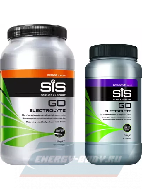  SCIENCE IN SPORT (SiS) GO Electrolyte Powder 1x500 г, 1x1600 г, Апельсин, Черная смородина
