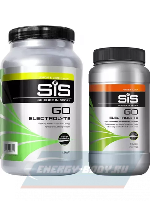 SCIENCE IN SPORT (SiS) GO Electrolyte Powder 1x500 г, 1x1600 г, Лимон-Лайм, Апельсин