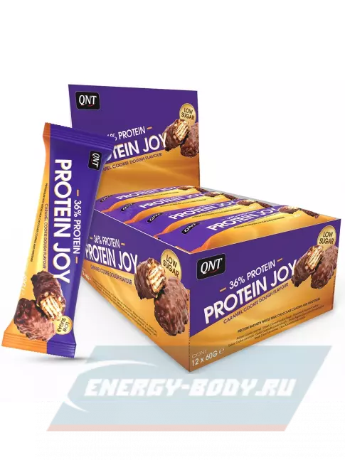 Батончик протеиновый QNT PROTEIN JOY BAR 12 x 60 г, Карамель