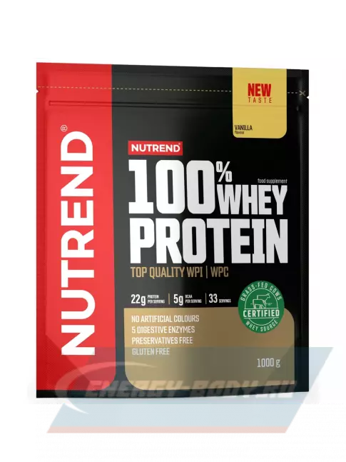  NUTREND 100% Whey Protein 1000 г, Ваниль