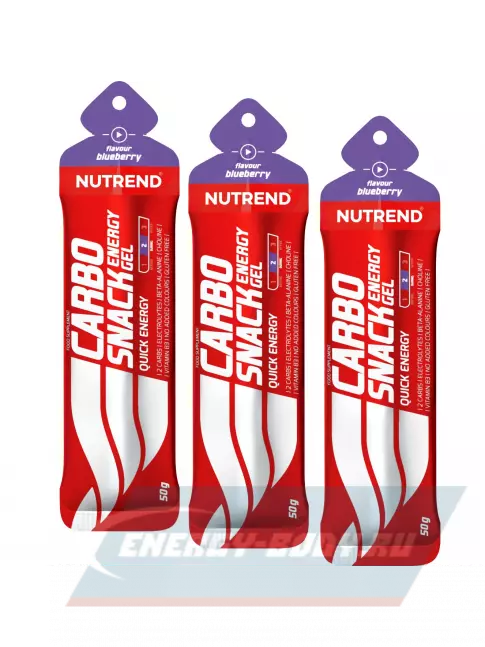 Энергетический гель NUTREND Carbosnack саше 3 шт x 50 г, Черника