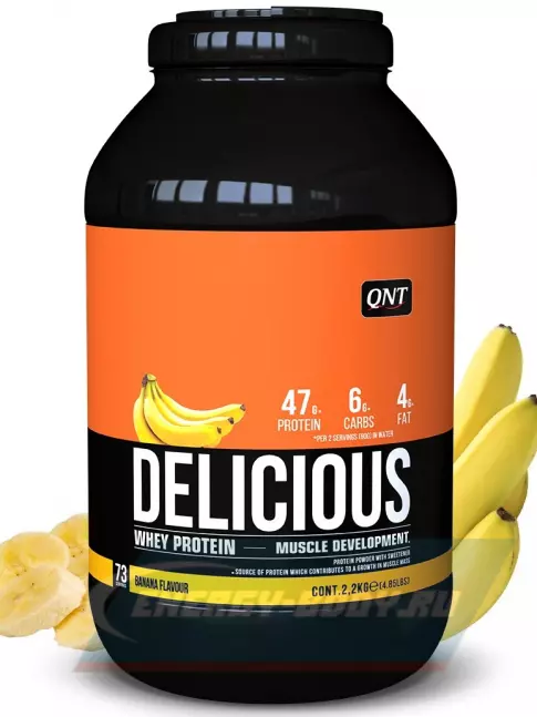  QNT DELICIOUS WHEY PROTEIN POWDER 2200 г, Банан