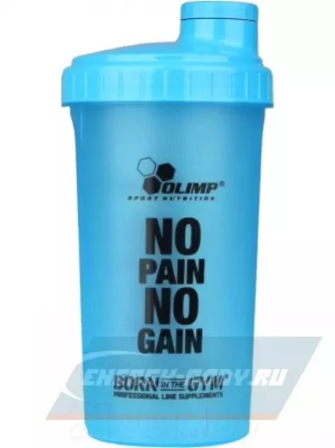  OLIMP Шейкер 700 мл NO PAIN NO GAIN 700 мл, Голубой