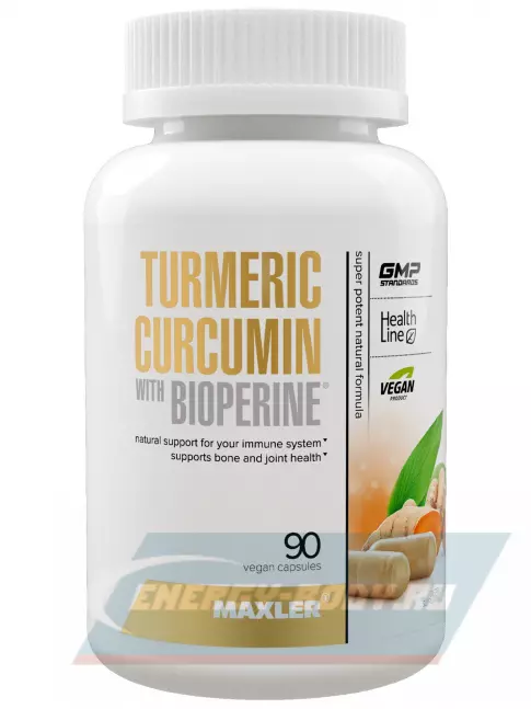  MAXLER Turmeric Curcumin with Bioperine 90 веганских капсул
