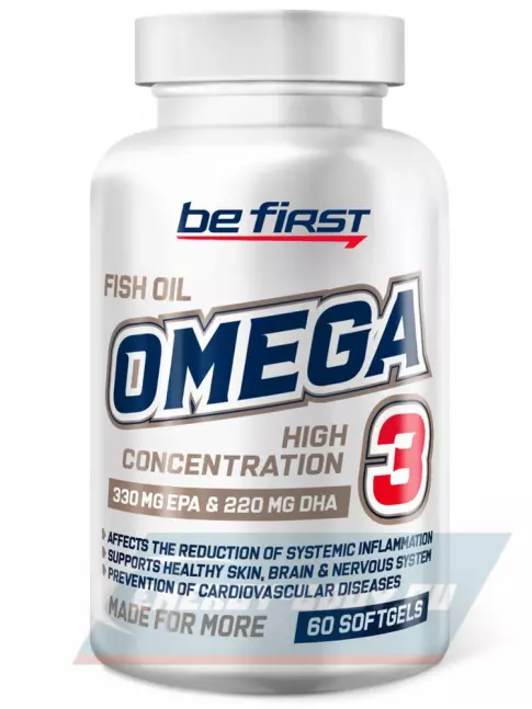 Omega 3 Be First Omega-3 60% High Concentration 60 гелевых капсул Omega 3 Be First Omega-3 60% High Concentration 60 гелевых капсул