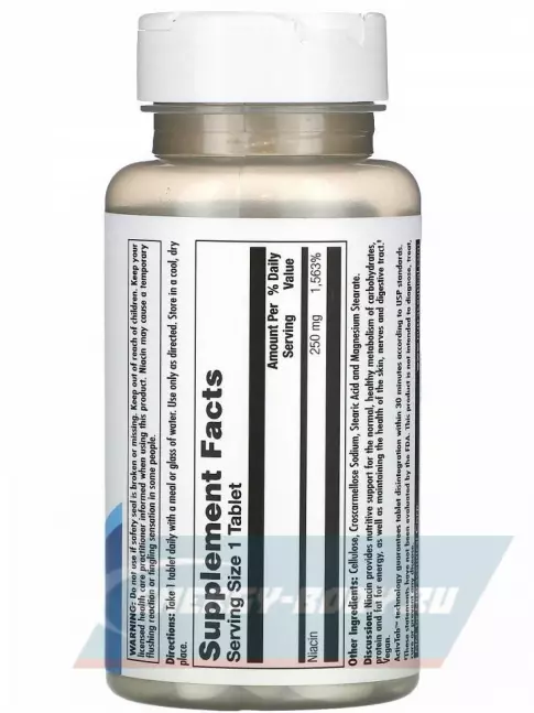  KAL Niacin 250 mg 100 таблеток