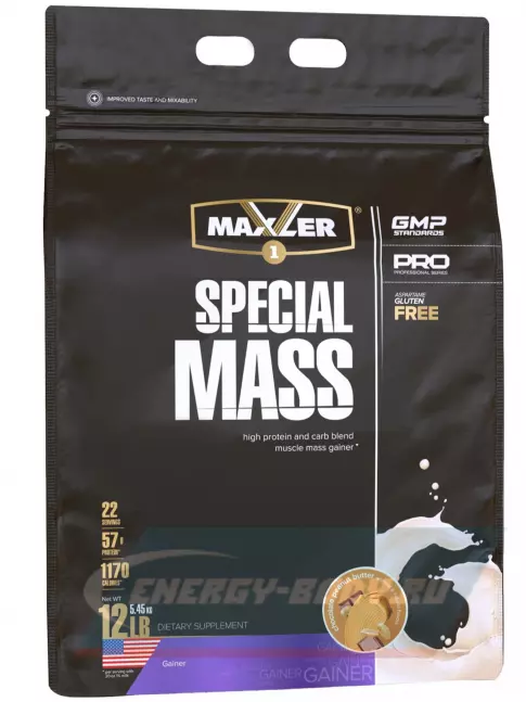 Гейнер MAXLER Special Mass Gainer 5450 г, Шоколадно-арахисовая паста
