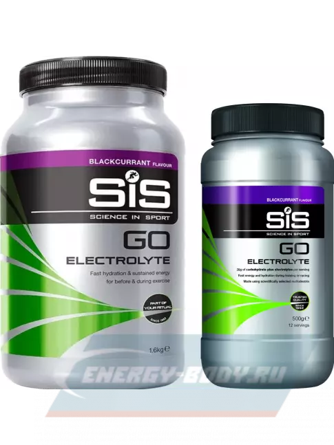  SCIENCE IN SPORT (SiS) GO Electrolyte Powder 1x500 г, 1x1600 г, Черная смородина