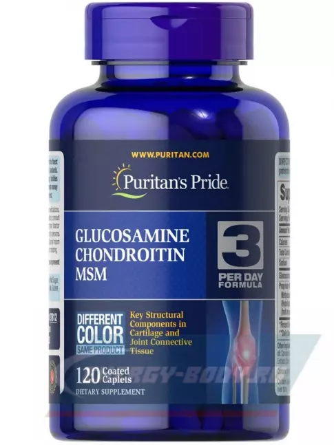 Суставы, связки Puritan's Pride Glucosamine, Chondroitin & MSM 120 таблеток