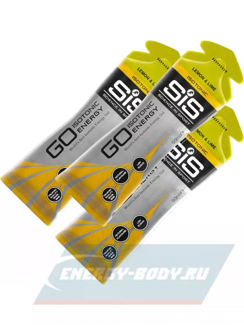 Энергетический гель SCIENCE IN SPORT (SiS) GO Isotonic Energy Gels 3 x 60 мл, Лимон-Лайм