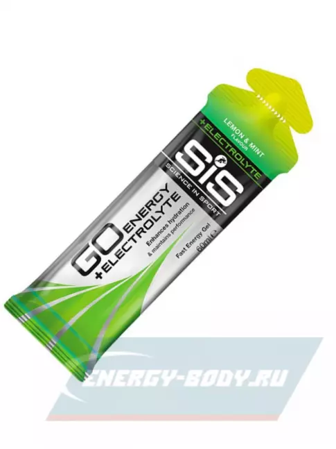Энергетический гель SCIENCE IN SPORT (SiS) Go Energy + Electrolyte Gels 21 x 60 мл, Лимон-Мята
