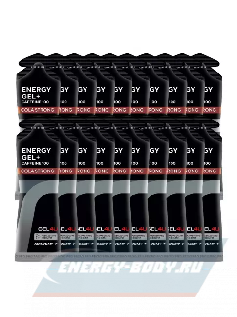 Энергетический гель GEL4U Energy GEL + Caffeine 100 20 x 60 г, Кола