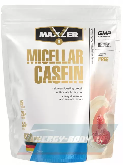  MAXLER Micellar Casein 450 г, Клубника