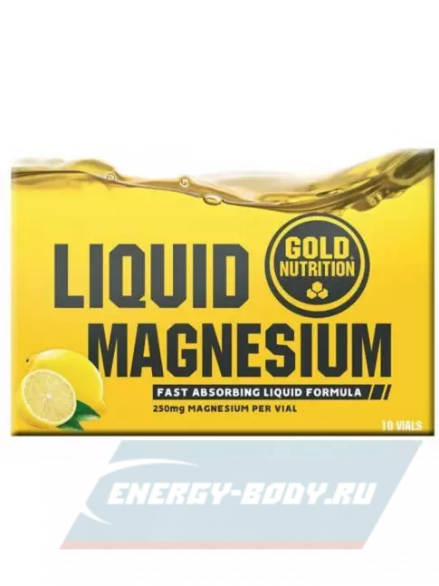 GoldNutrition MAGNESIUM 250 мг + B6 10 x 25 мл, Лимон GoldNutrition MAGNESIUM 250 мг + B6 10 x 25 мл, Лимон
