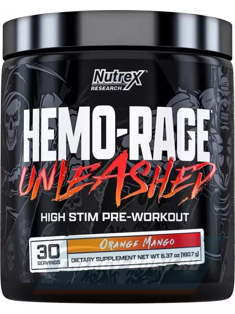 Предтерник NUTREX HEMO-RAGE 180.7 г, Апельсин Манго