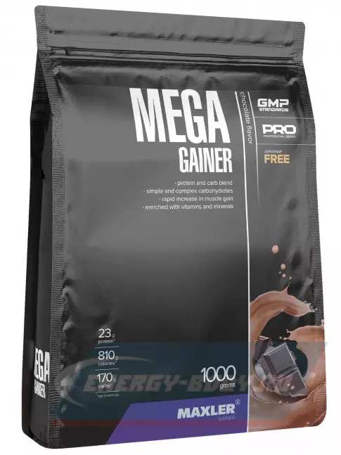 Гейнер MAXLER Mega Gainer 1000 г, Шоколад