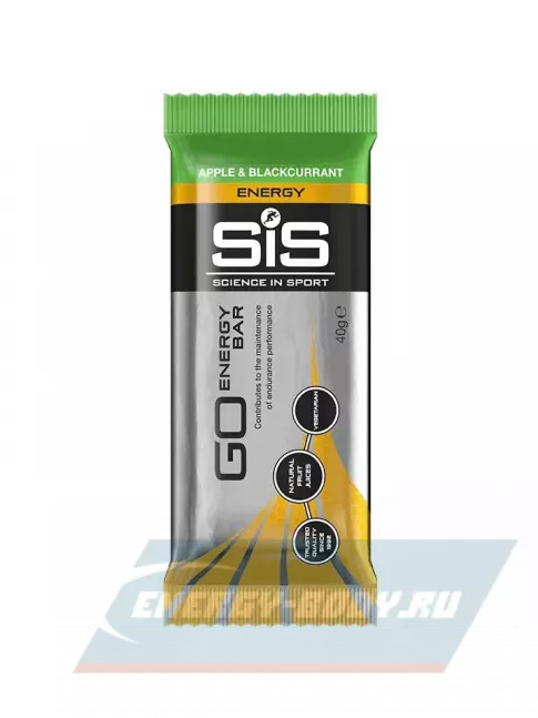 Батончик энергетический SCIENCE IN SPORT (SiS) GO Energy Bar 5 x 40 г, Яблоко-Черная смородина