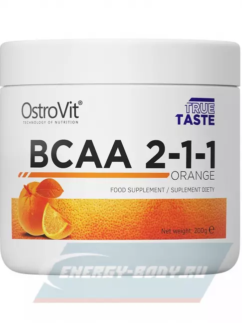 ВСАА OstroVit BCAA 2:1:1 200 г, Апельсин