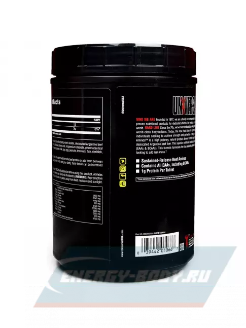 Аминокислотны UNIVERSAL NUTRITION 100% Beef Aminos 400 таблеток