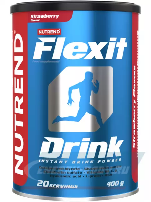 Суставы, связки NUTREND Flexit Drink 2 x 400 г, Клубника