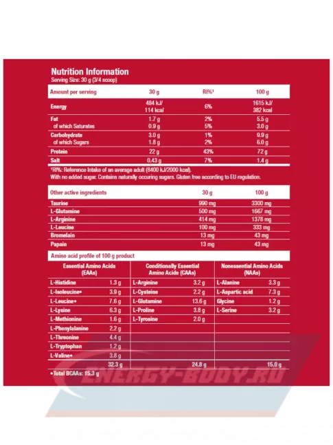  Scitec Nutrition 100% Whey Protein Professional 500 г, Клубника