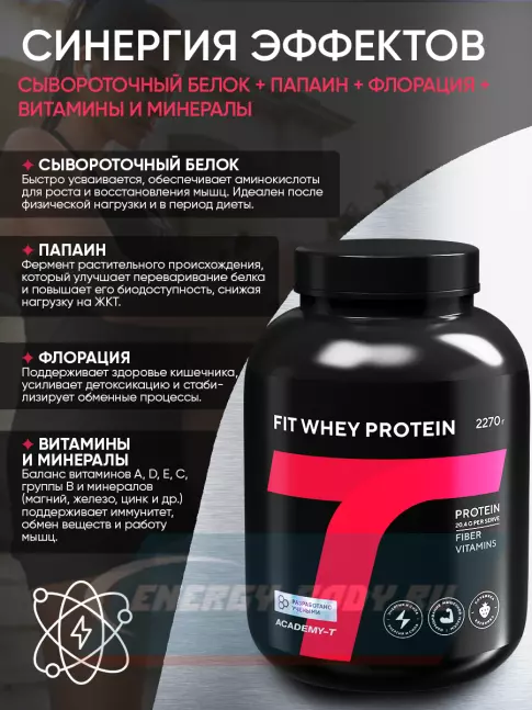 Академия-Т Fit Whey Protein 2270 г, Клубника Академия-Т Fit Whey Protein 2270 г, Клубника
