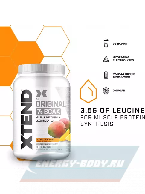 ВСАА Xtend Xtend Original 2:1:1 1194 г, Манговое безумие