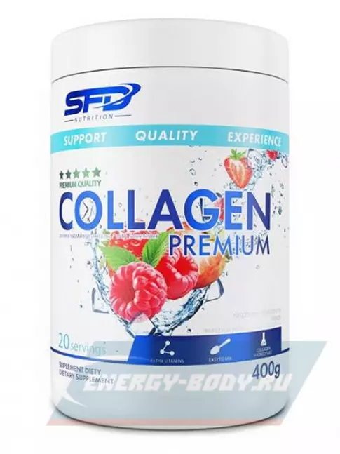 COLLAGEN SFD Collagen Premium 400 г, Клубника-Малина