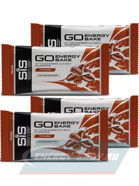 Батончик энергетический SCIENCE IN SPORT (SiS) GO Energy Bake 4 х 50 г, Тирамису