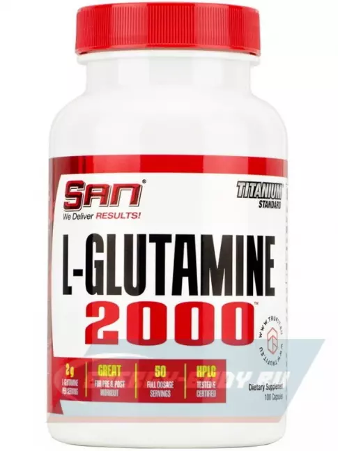 Глютамин SAN L-Glutamine 2000 100 капсул