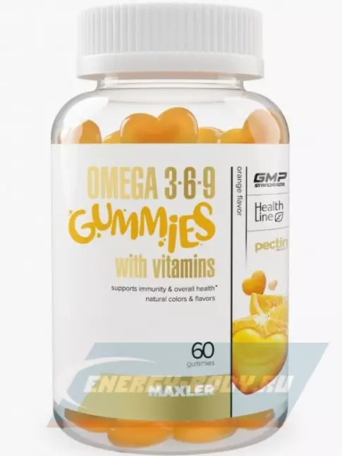 Omega 3 MAXLER Omega 3-6-9 Gummies 60 мармеладок, Апельсин