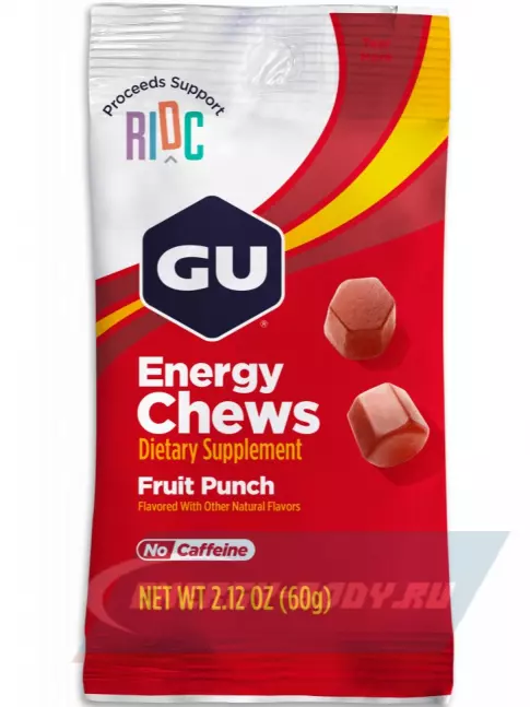 Восстановление GU Energy Labs Мармеладки Energy Chews no caffeine 6 x 60 г, Микс