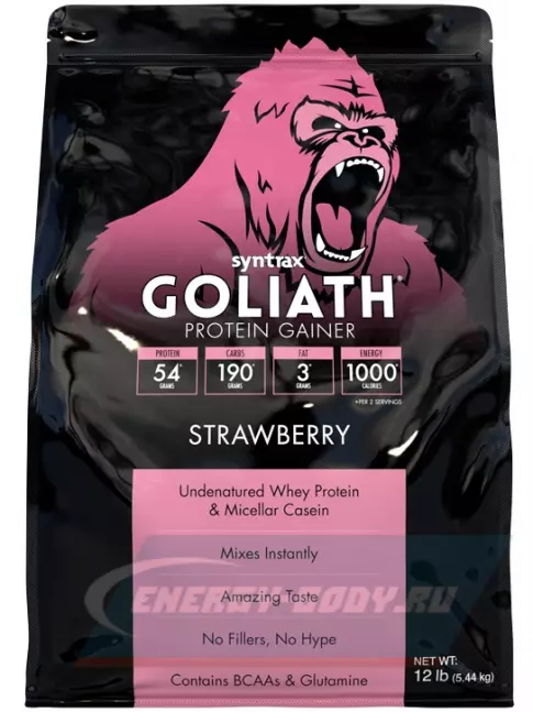 Гейнер SYNTRAX Gainer Goliath 5440 г, Клубника
