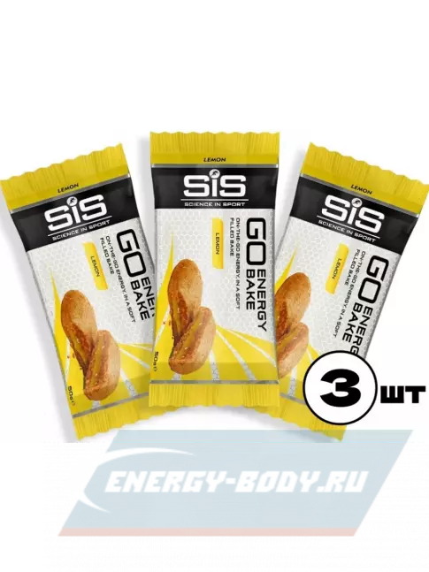 Батончик энергетический SCIENCE IN SPORT (SiS) GO Energy Bake 3 x 50 г, Лимон Батончик энергетический SCIENCE IN SPORT (SiS) GO Energy Bake 3 x 50 г, Лимон
