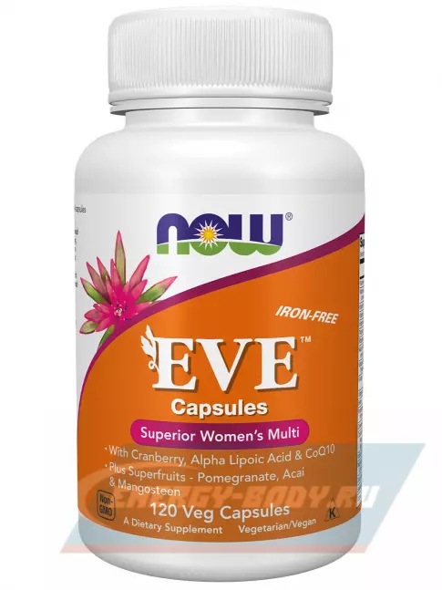  NOW FOODS EVE Womens Multiple Vitamin iron free 120 капсул