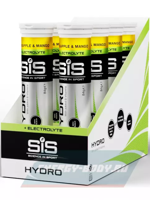  SCIENCE IN SPORT (SiS) GO Hydro Tablet 20s 8 x 20 таблеток, Ананас - Манго