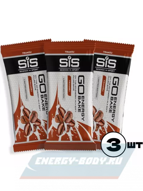 Батончик энергетический SCIENCE IN SPORT (SiS) GO Energy Bake 3 x 50 г, Тирамису