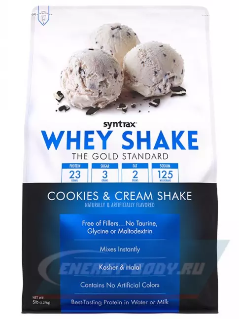  SYNTRAX Whey Shake 2270 г, Коктейль с печеньем и сливками