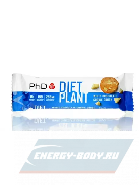 Батончик протеиновый PhD Nutrition DIET PLANT 55 гр, Белый шоколад