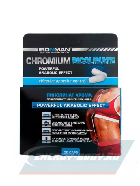 Минералы Ironman Chromium Picolinate 30 капсул